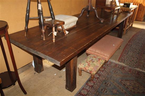 Large oak farmhouse table